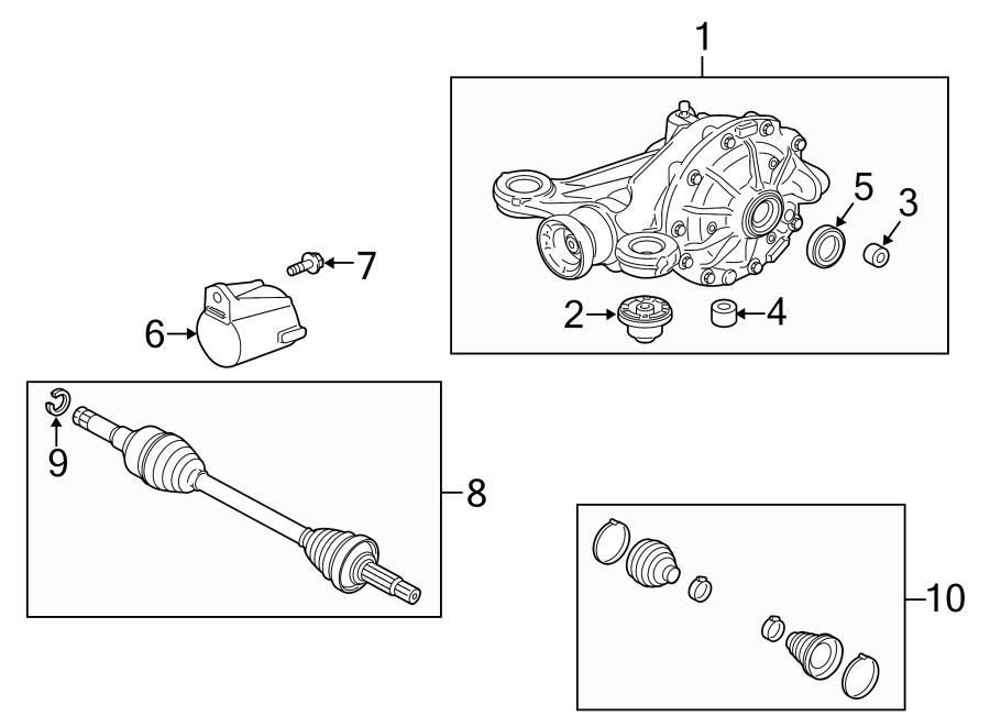 Diagram REAR SUSPENSION. AXLE & DIFFERENTIAL. for your 2012 Jaguar XFR   