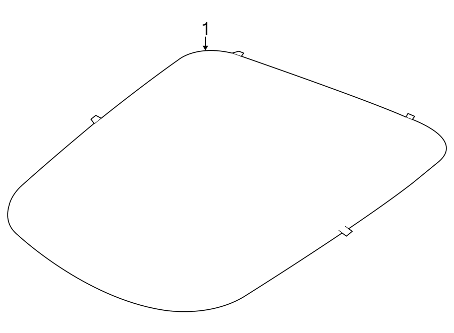 Full size assembly image of LIFT GATE. GLASS. (1/1)