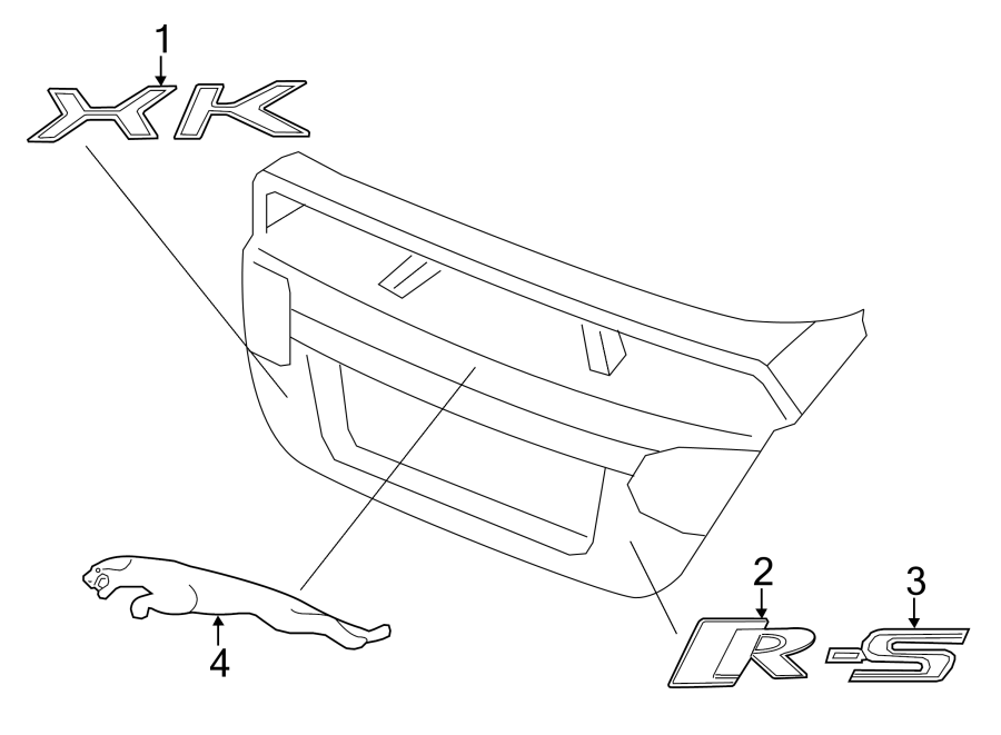 Full size assembly image of TRUNK LID. EXTERIOR TRIM. (1/1)