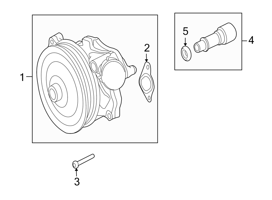 Diagram WATER PUMP. for your Jaguar XF  