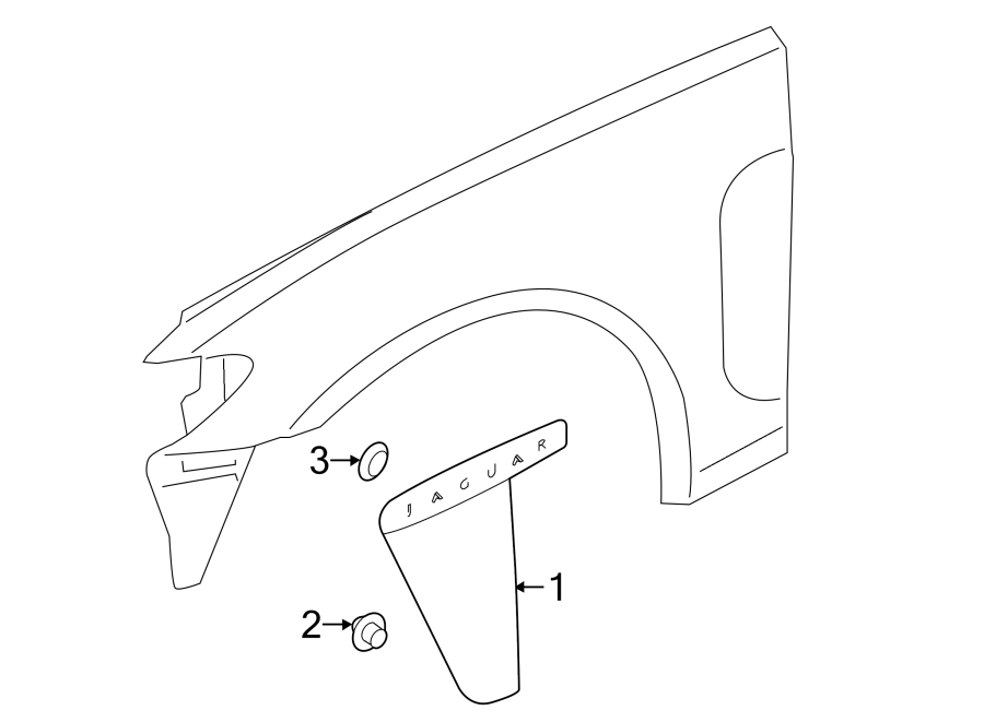 Diagram FENDER. EXTERIOR TRIM. for your 2004 Jaguar XJR   