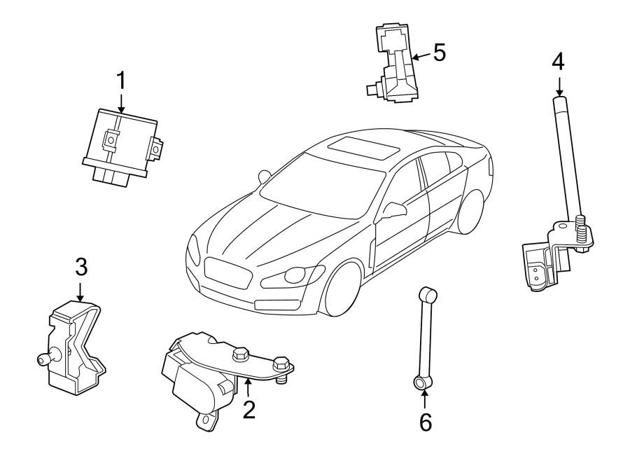 Diagram ELECTRICAL COMPONENTS. for your 2014 Jaguar XF  3.0L AWD Sedan 