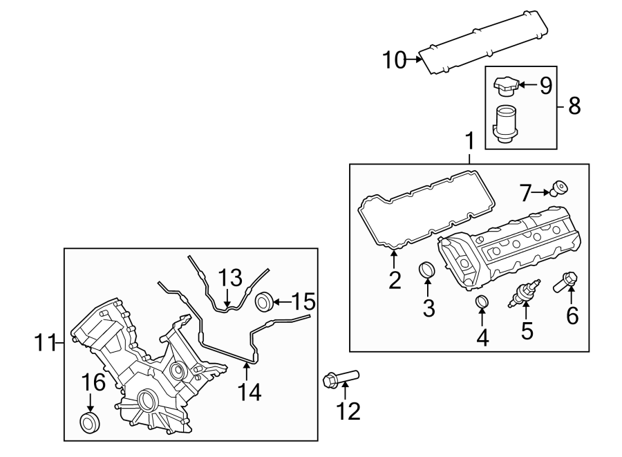 Diagram VALVE & TIMING COVERS. for your 1997 Jaguar Vanden Plas   