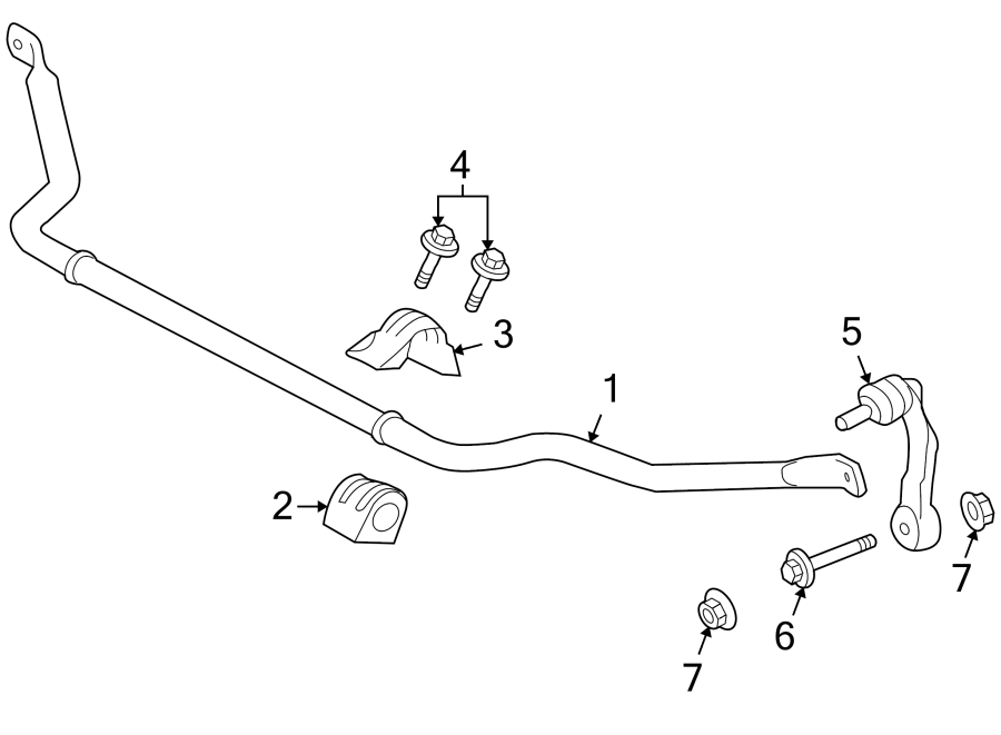 Diagram FRONT SUSPENSION. STABILIZER BAR & COMPONENTS. for your 2008 Jaguar XJ8  L Sedan 