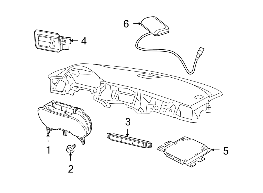 Full size assembly image of INSTRUMENT PANEL. CLUSTER & SWITCHES. (1/1)