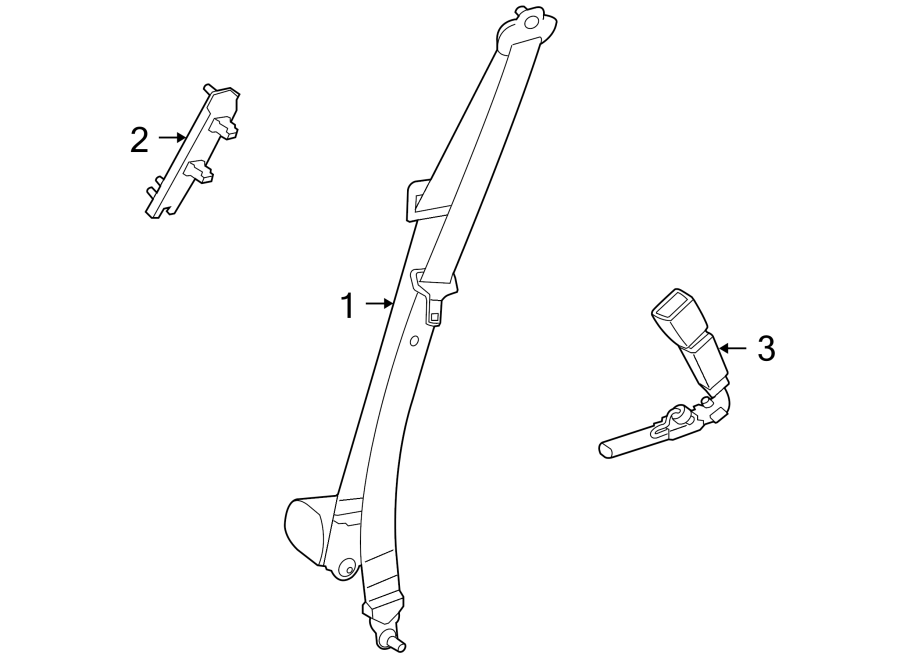 Diagram RESTRAINT SYSTEMS. FRONT SEAT BELTS. for your 2020 Jaguar F-Pace  Premium Sport Utility 