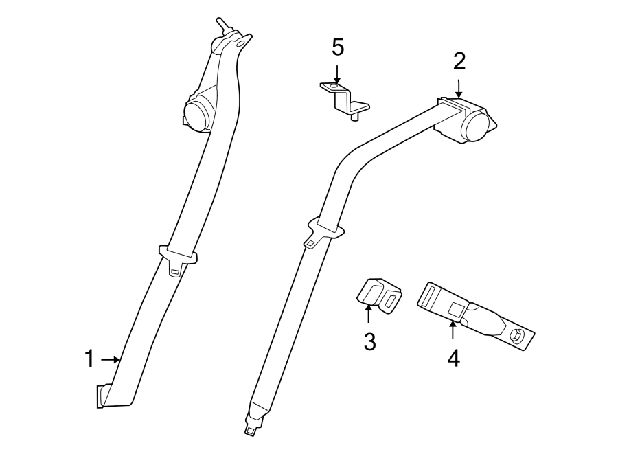 Diagram RESTRAINT SYSTEMS. REAR SEAT BELTS. for your Jaguar XF  