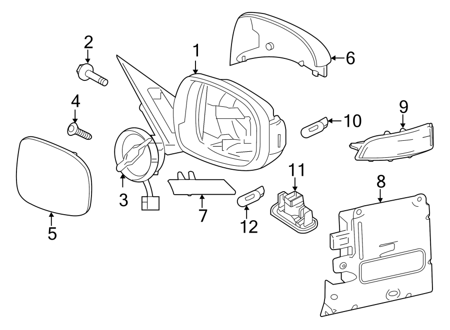 Diagram FRONT DOOR. OUTSIDE MIRRORS. for your Jaguar