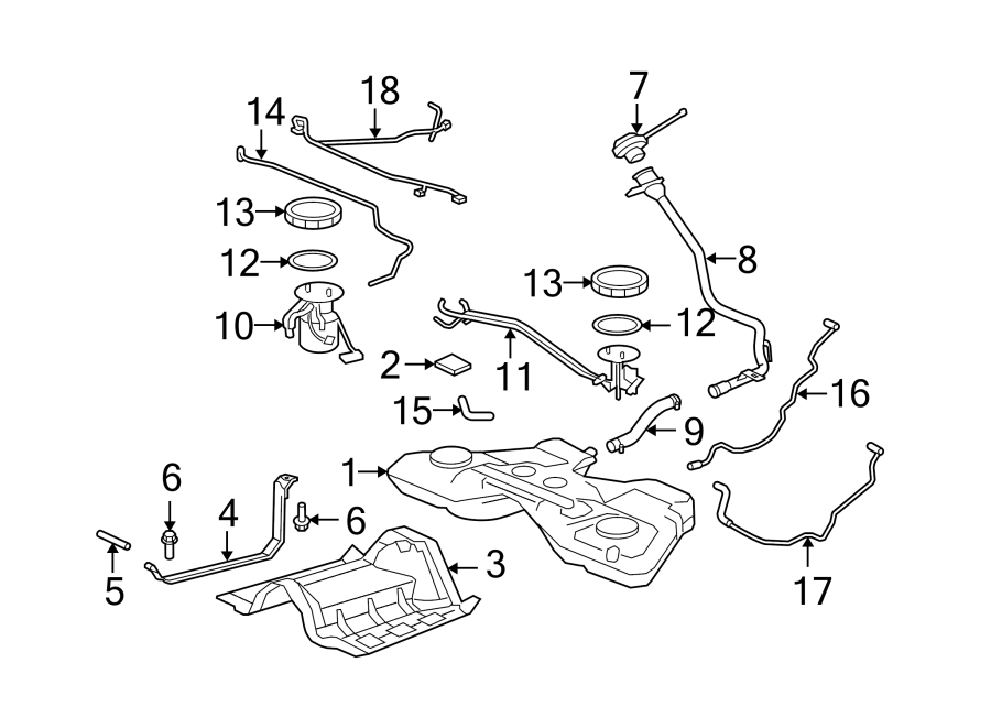 Diagram FUEL SYSTEM COMPONENTS. for your 2002 Jaguar XJ8   