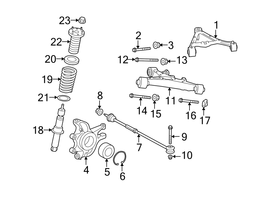 Diagram REAR SUSPENSION. SUSPENSION COMPONENTS. for your 2013 Jaguar XF  Supercharged Sedan 