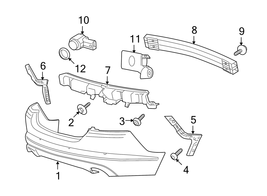 Diagram REAR BUMPER. BUMPER & COMPONENTS. for your 2009 Jaguar XK   