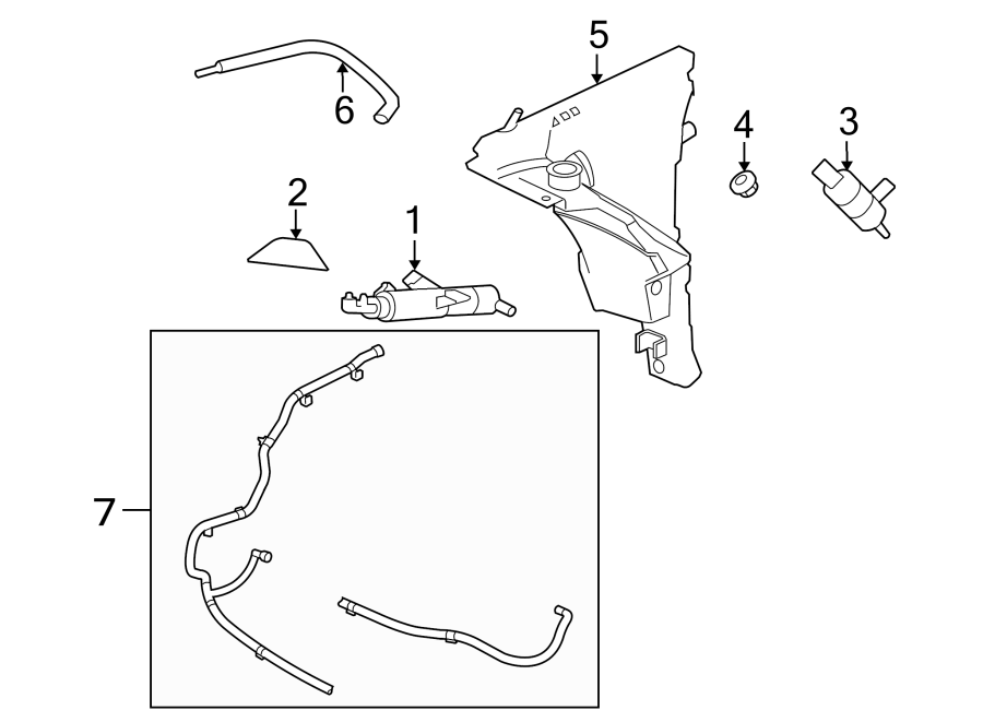 Diagram FRONT LAMPS. WASHER COMPONENTS. for your Jaguar XFR-S  