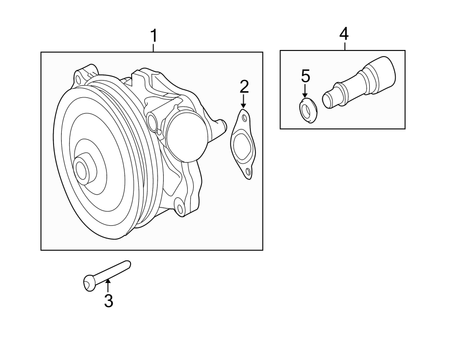 Diagram WATER PUMP. for your Jaguar XF  