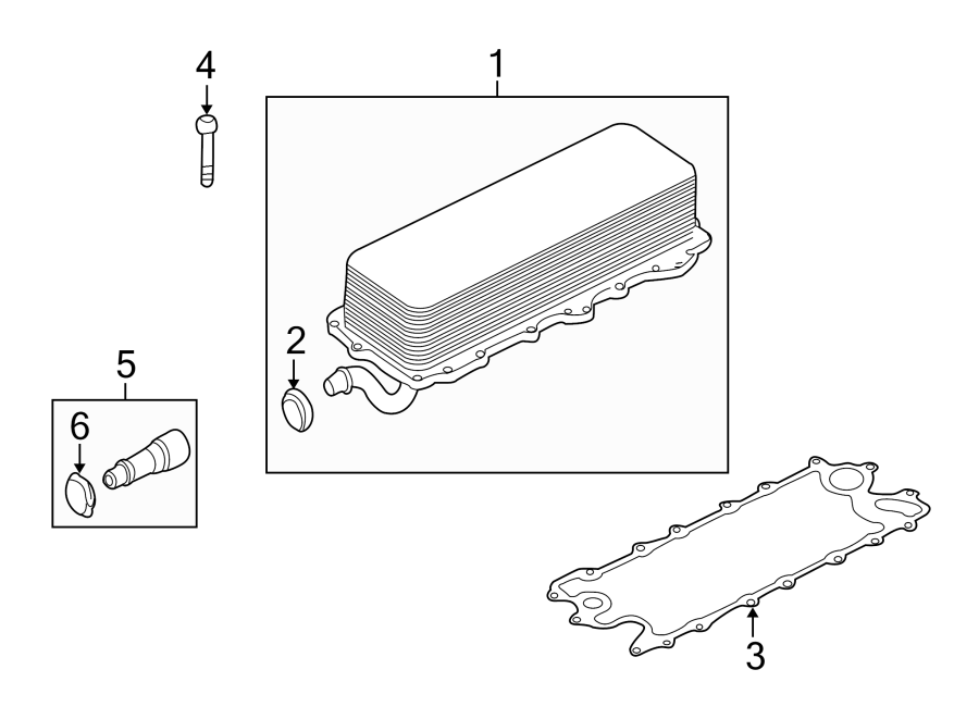 Diagram OIL COOLER. for your Jaguar XF  