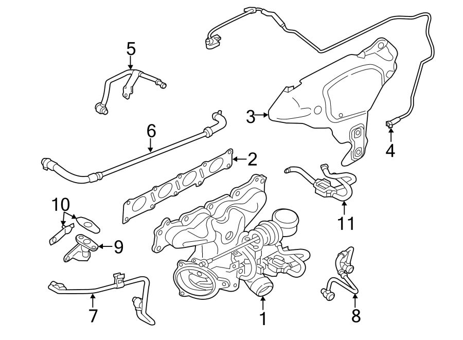 Diagram TURBOCHARGER. for your 2015 Jaguar F-Type   