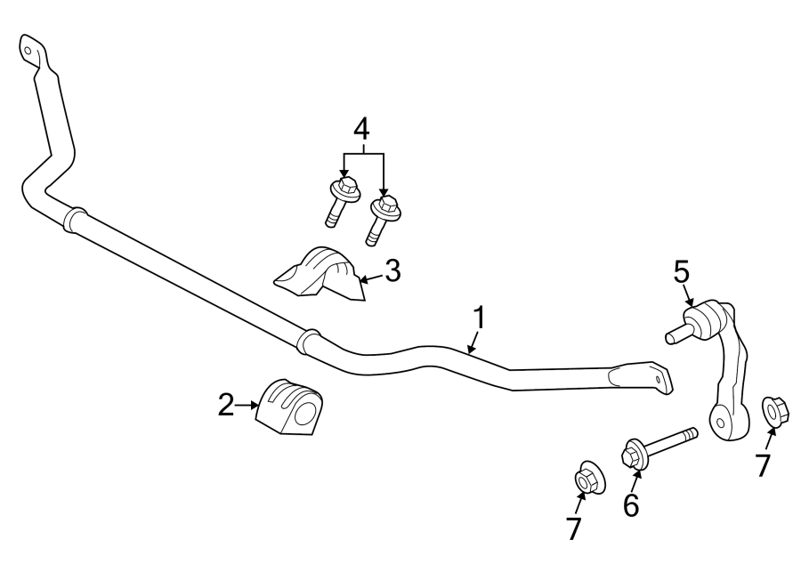 Diagram FRONT SUSPENSION. STABILIZER BAR & COMPONENTS. for your 2007 Jaguar XKR  Base Coupe 