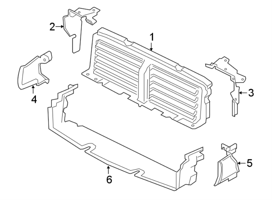 Diagram RADIATOR & COMPONENTS. for your 2018 Jaguar XJ   