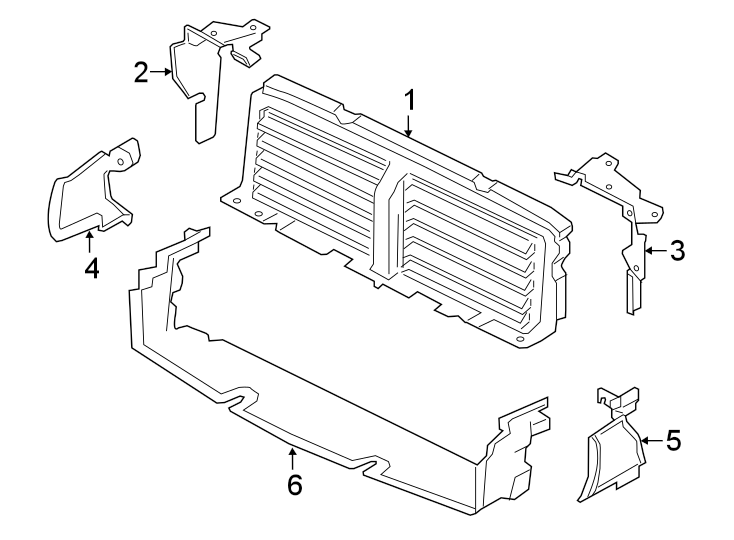 Diagram RADIATOR & COMPONENTS. for your 2022 Jaguar XF   