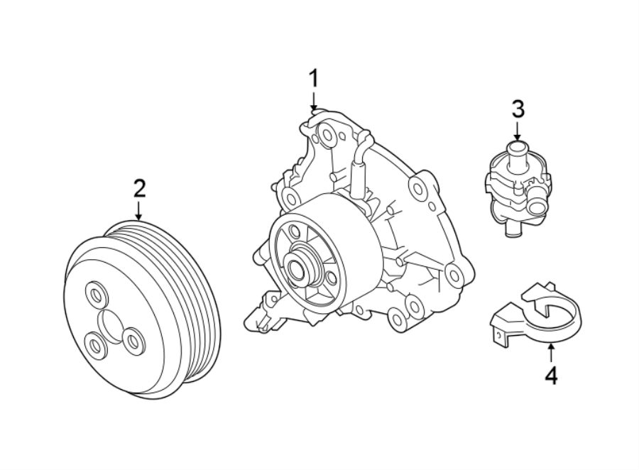 Diagram WATER PUMP. for your Jaguar XF  