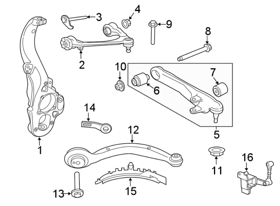 Diagram FRONT SUSPENSION. SUSPENSION COMPONENTS. for your 2008 Jaguar Super V8   