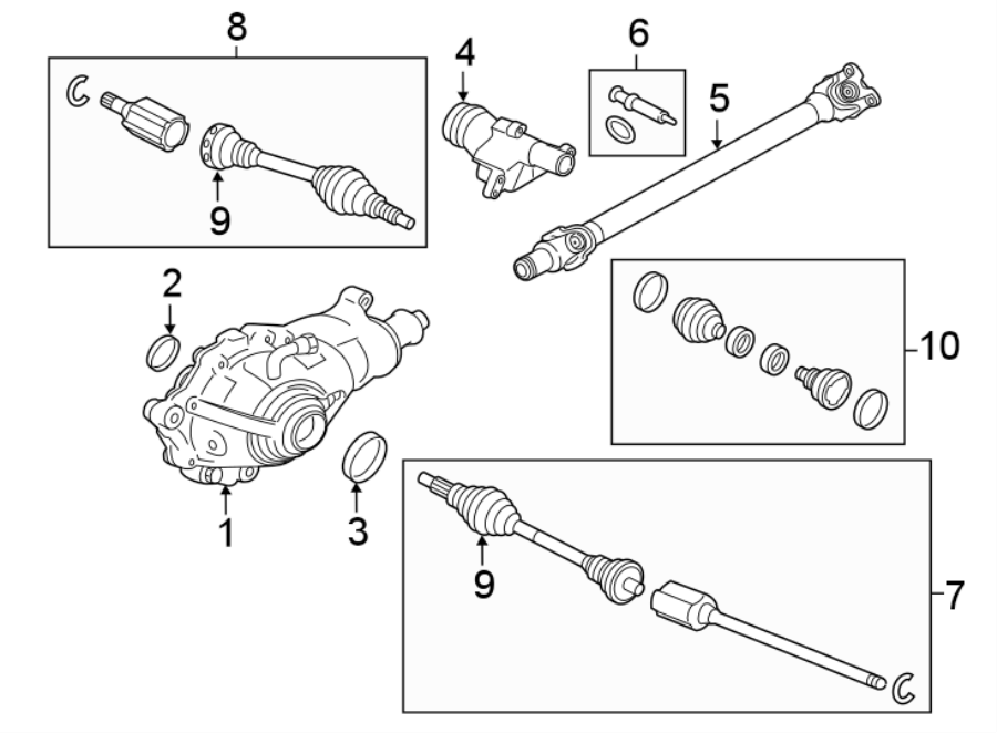 Diagram FRONT SUSPENSION. CARRIER & FRONT AXLES. for your Jaguar