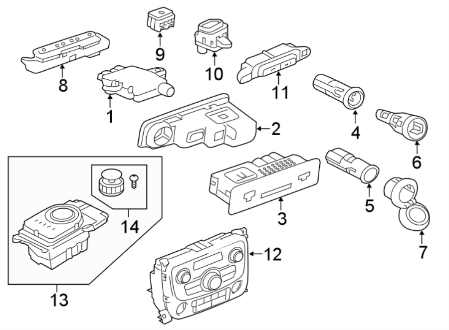 Diagram CONSOLE. for your Jaguar F-Pace  