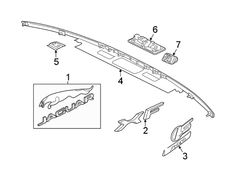 Diagram TRUNK LID. EXTERIOR TRIM. for your Jaguar