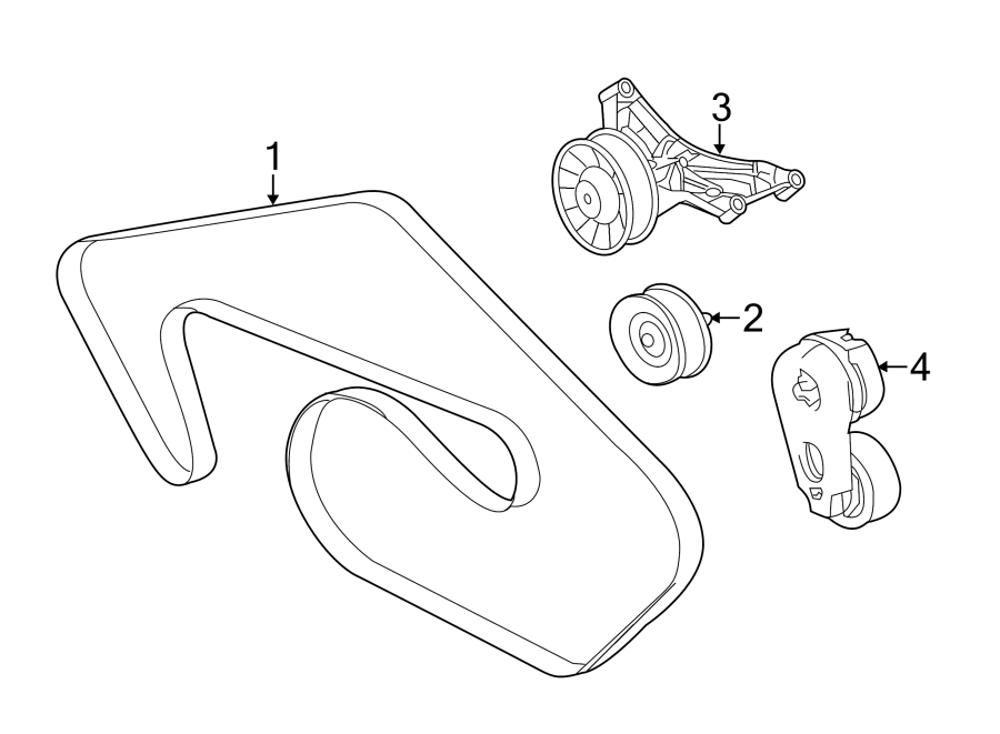 Diagram BELTS & PULLEYS. for your 2015 Jaguar XKR-S   