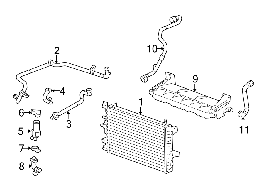 Diagram INTERCOOLER. for your 2015 Jaguar XK   