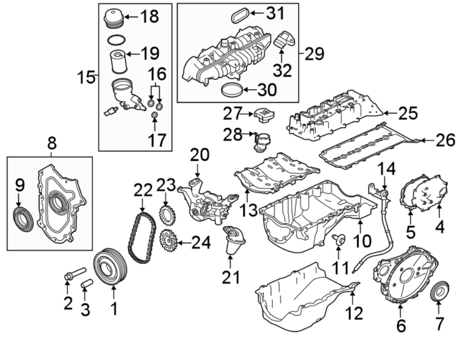 Diagram Engine parts. for your Jaguar