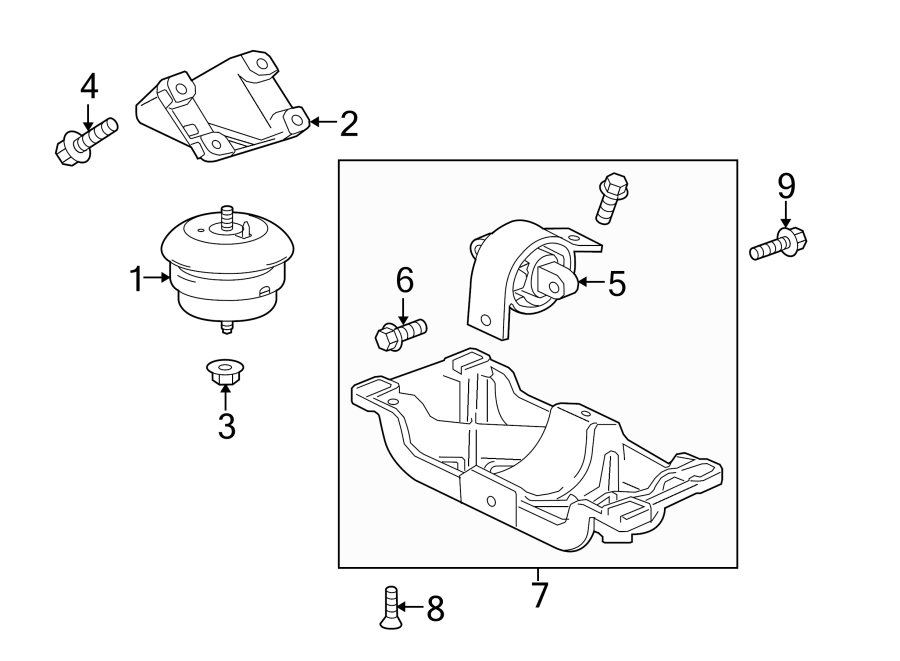 Diagram ENGINE MOUNTING. for your 2014 Jaguar XKR-S   