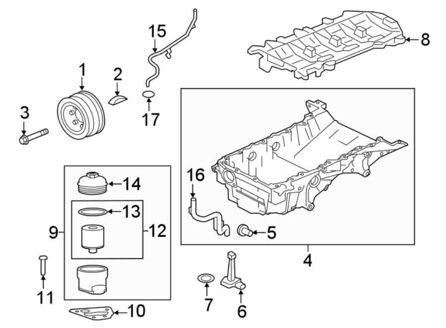Diagram ENGINE PARTS. for your Jaguar F-Type  