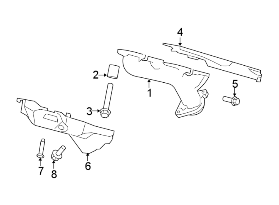 Diagram EXHAUST SYSTEM. MANIFOLD. for your 2019 Jaguar I-Pace   