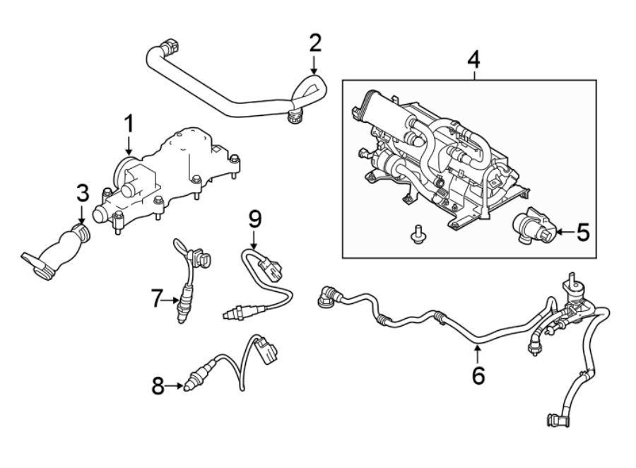 Diagram EMISSION SYSTEM. EMISSION COMPONENTS. for your Jaguar F-Type  