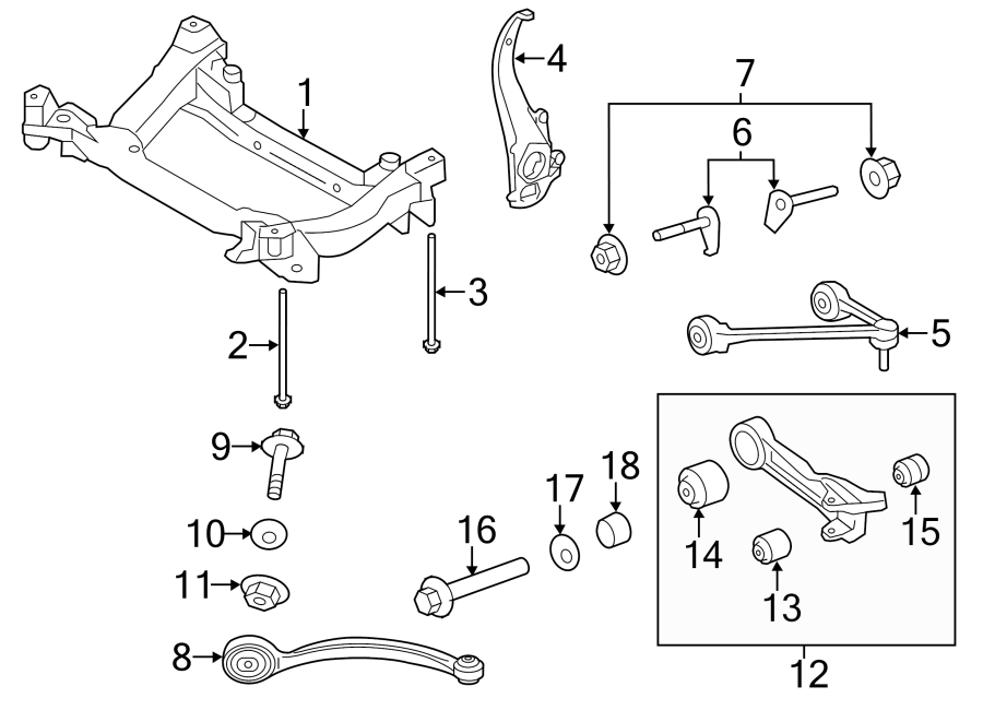 Diagram FRONT SUSPENSION. SUSPENSION COMPONENTS. for your 2014 Jaguar XKR-S   