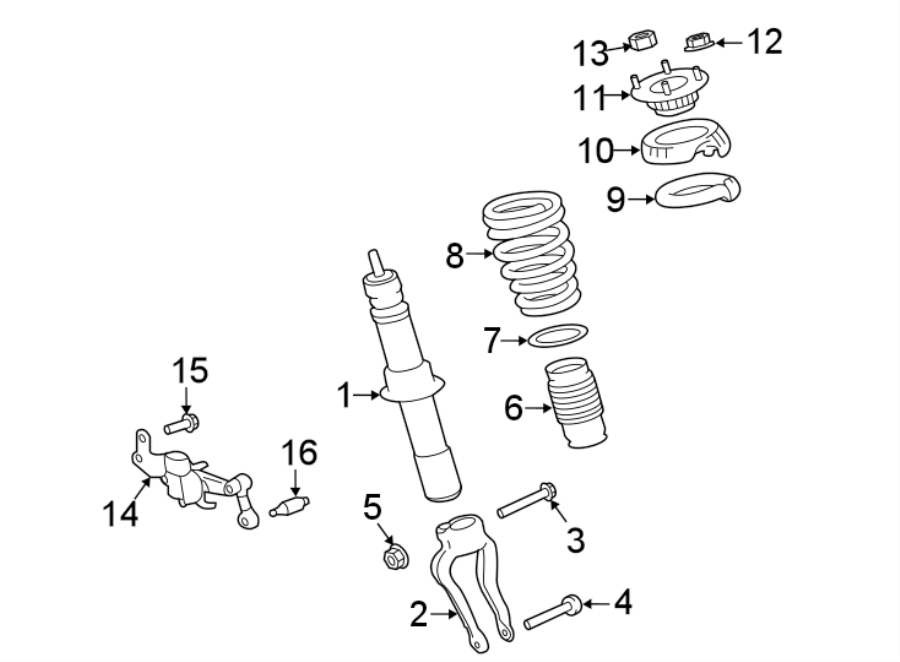 Diagram Front suspension. Struts & components. for your 2005 Jaguar S-Type   