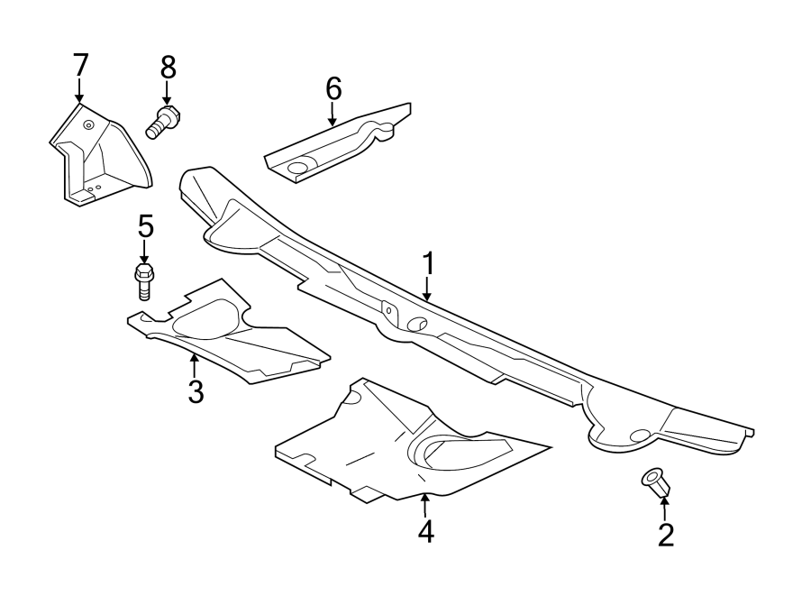 Diagram COWL. for your Jaguar F-Type  