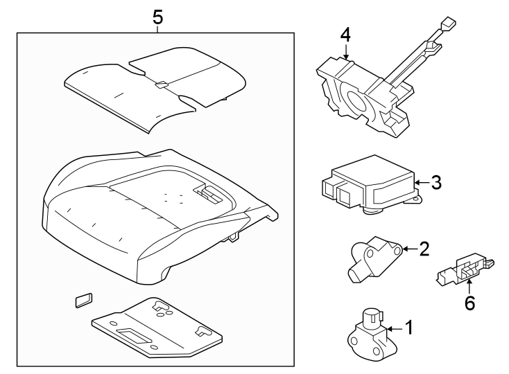 Diagram Restraint systems. Air bag components. for your 1998 Jaguar XJR   