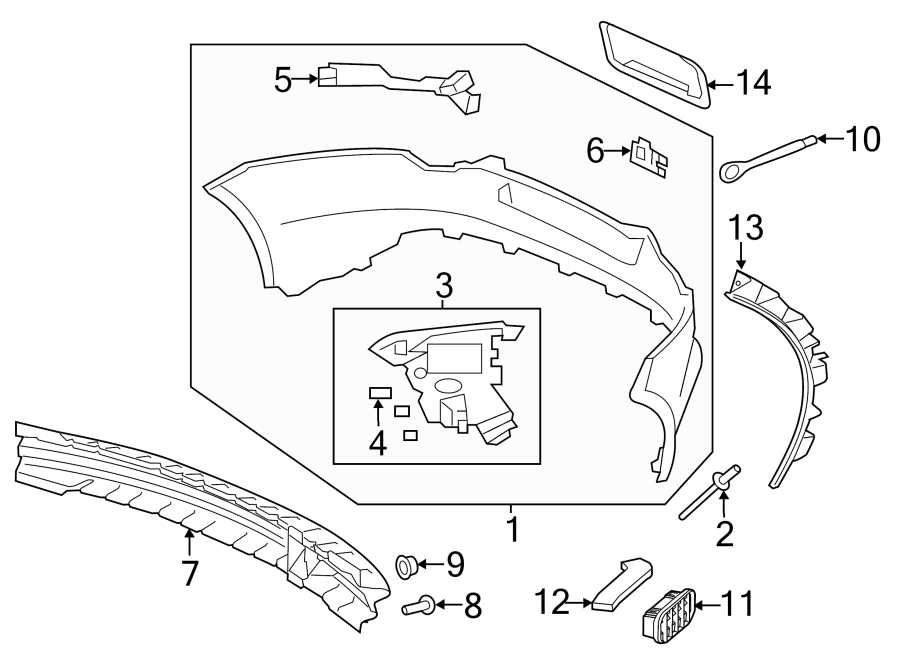 Diagram REAR BUMPER. BUMPER & COMPONENTS. for your Jaguar