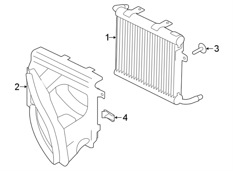 Diagram RADIATOR & COMPONENTS. for your 2013 Jaguar XFR   