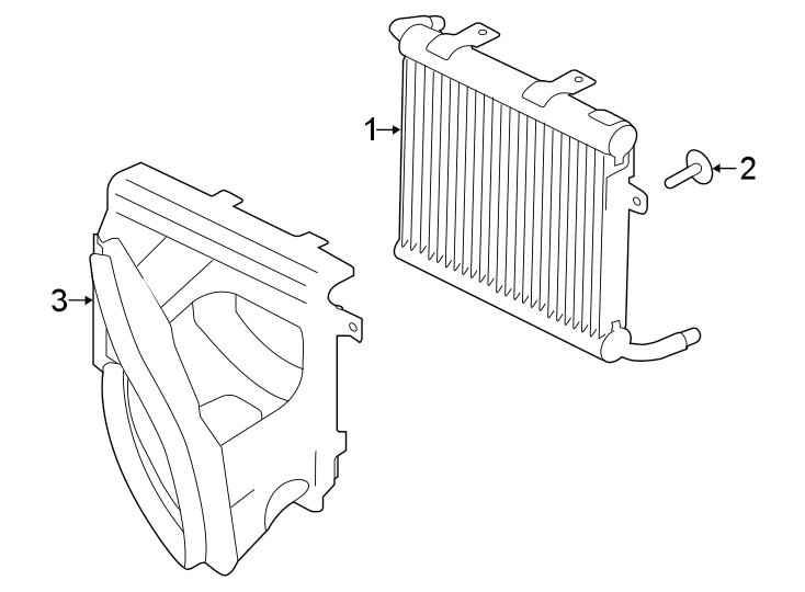 Diagram RADIATOR & COMPONENTS. for your Jaguar XE  