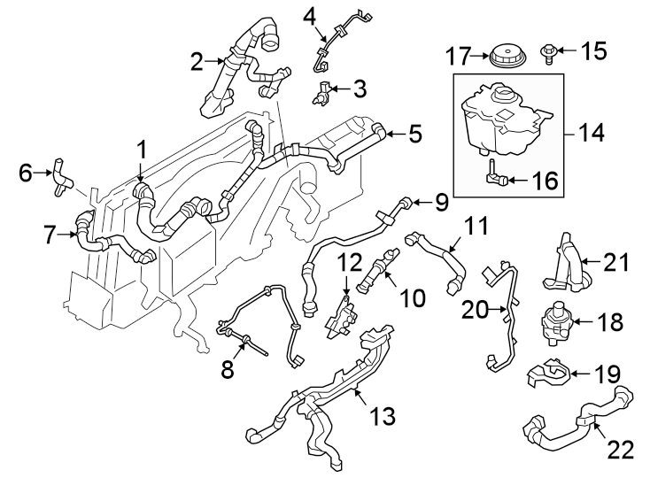 Diagram HOSES & LINES. for your 2015 Jaguar XK   