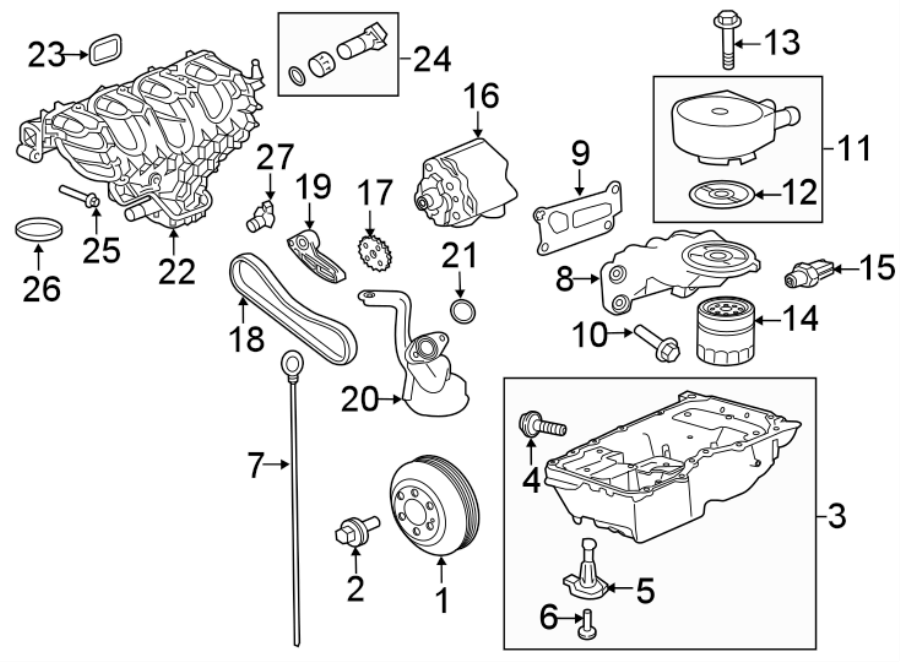 Diagram ENGINE PARTS. for your 2019 Jaguar XJR575   