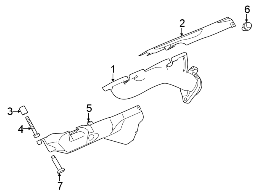 Diagram EXHAUST SYSTEM. MANIFOLD. for your 2020 Jaguar F-Pace   