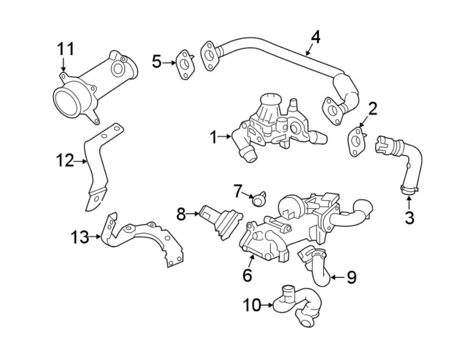 Diagram EMISSION SYSTEM. EGR SYSTEM. for your 2020 Jaguar F-Pace   