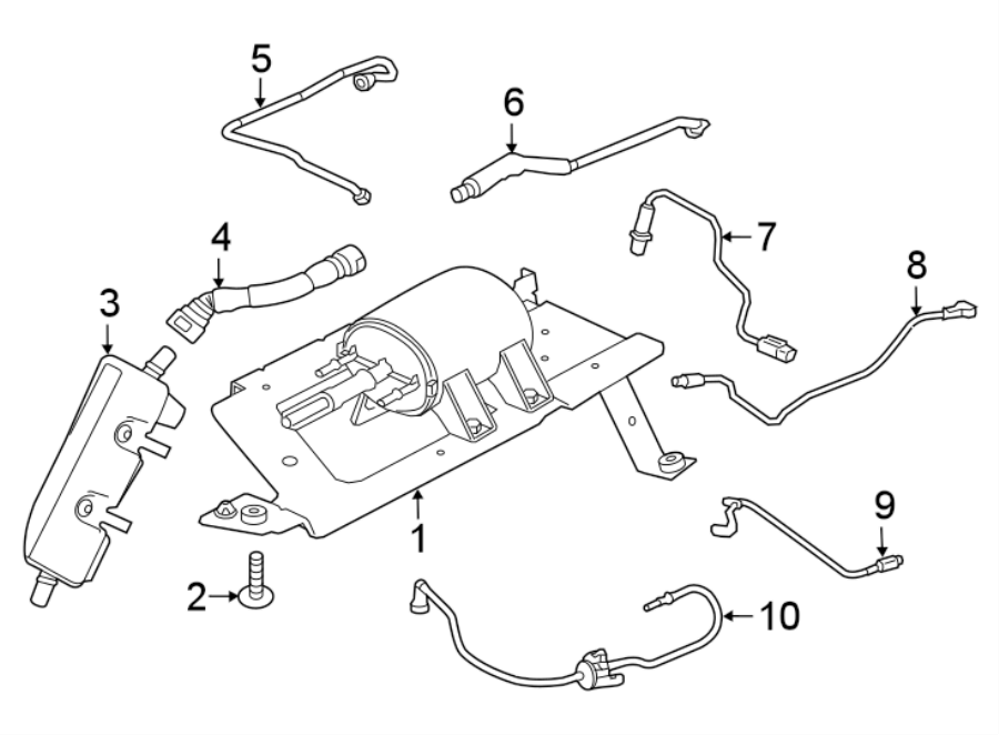 Diagram EMISSION SYSTEM. EMISSION COMPONENTS. for your 2018 Jaguar XE  S Sedan 