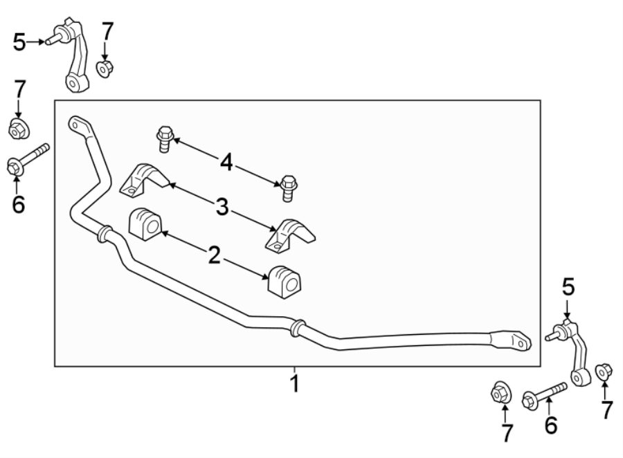 Diagram FRONT SUSPENSION. STABILIZER BAR & COMPONENTS. for your 2000 Jaguar Vanden Plas   