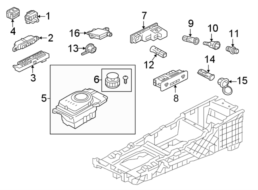 Diagram CONSOLE. for your Jaguar F-Pace  