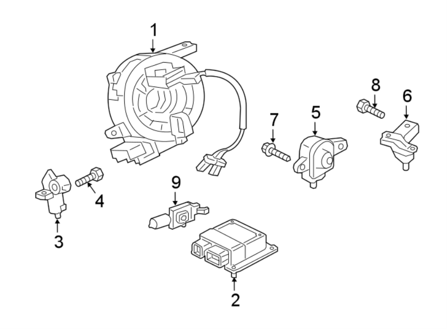 Diagram RESTRAINT SYSTEMS. AIR BAG COMPONENTS. for your 2010 Jaguar XF   