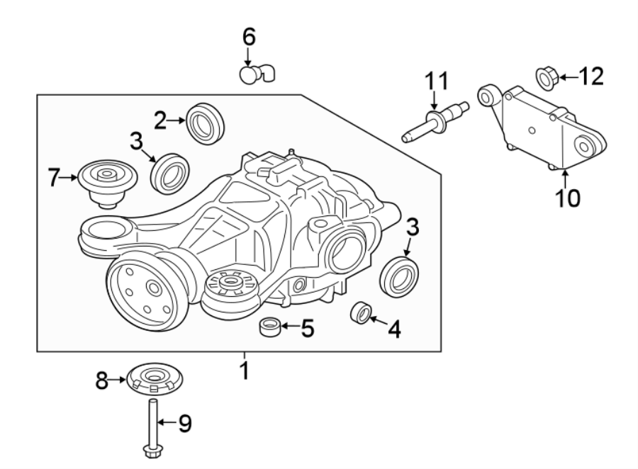 Diagram REAR SUSPENSION. AXLE & DIFFERENTIAL. for your Jaguar XE  